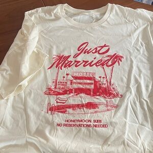 Anthropologie “Just Married” Oversized Graphic Tee